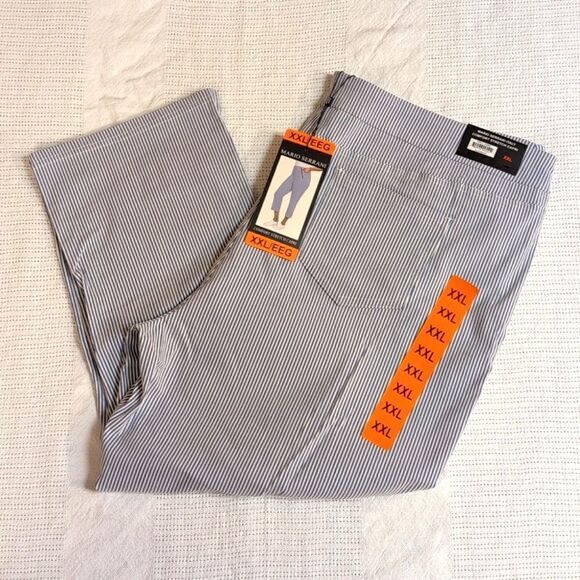 Mario Serrani Pants - Mario Serrani XXL Comfort Stretch Capri in Blue, NEW